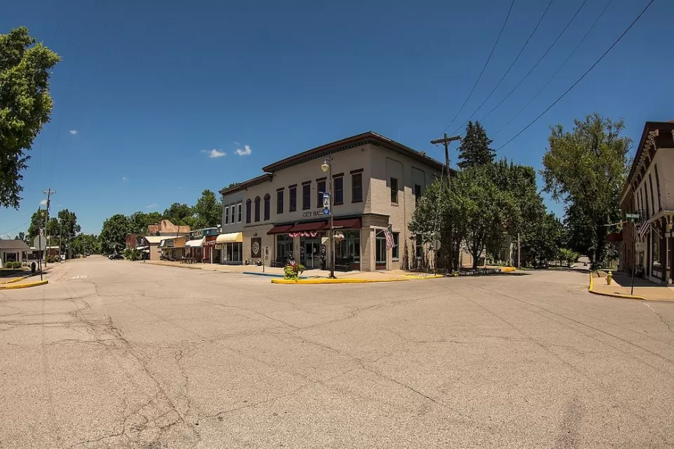 Street in Charlestown, Indiana.